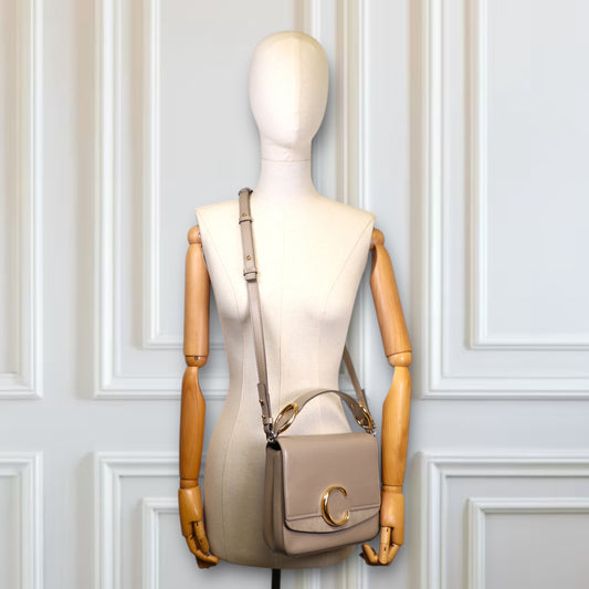 Chloé Small C Two-way taupe