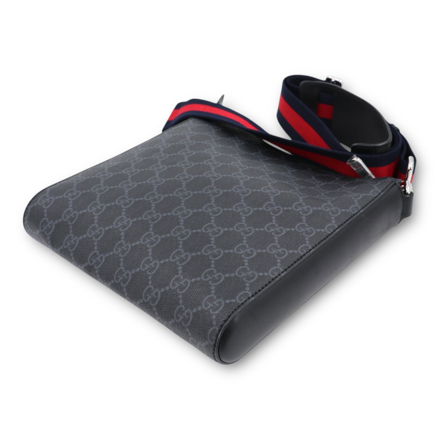 Gucci Umhängetasche Night courier GG schwarz