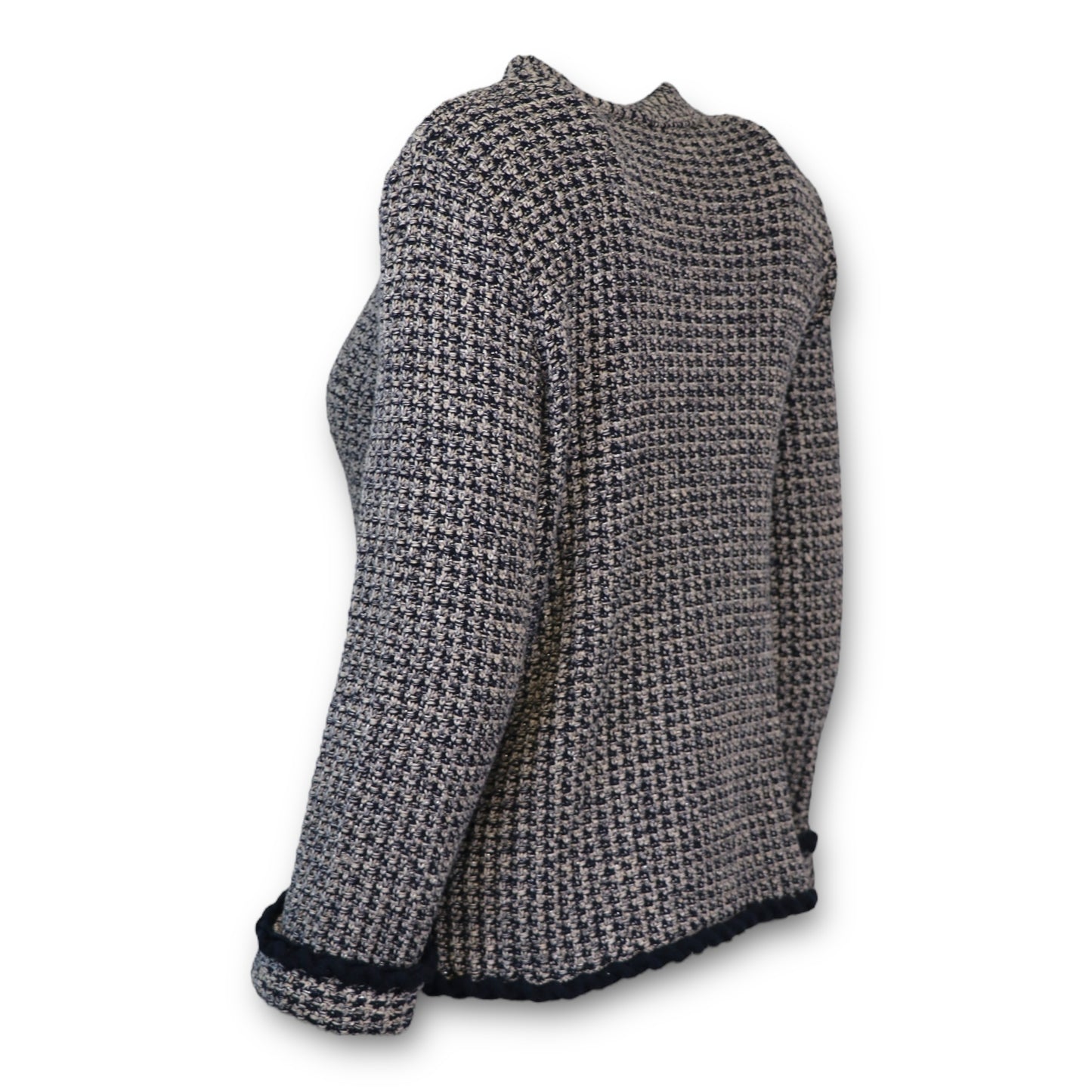 Chanel Cardigan weiss/marine Gr. 38