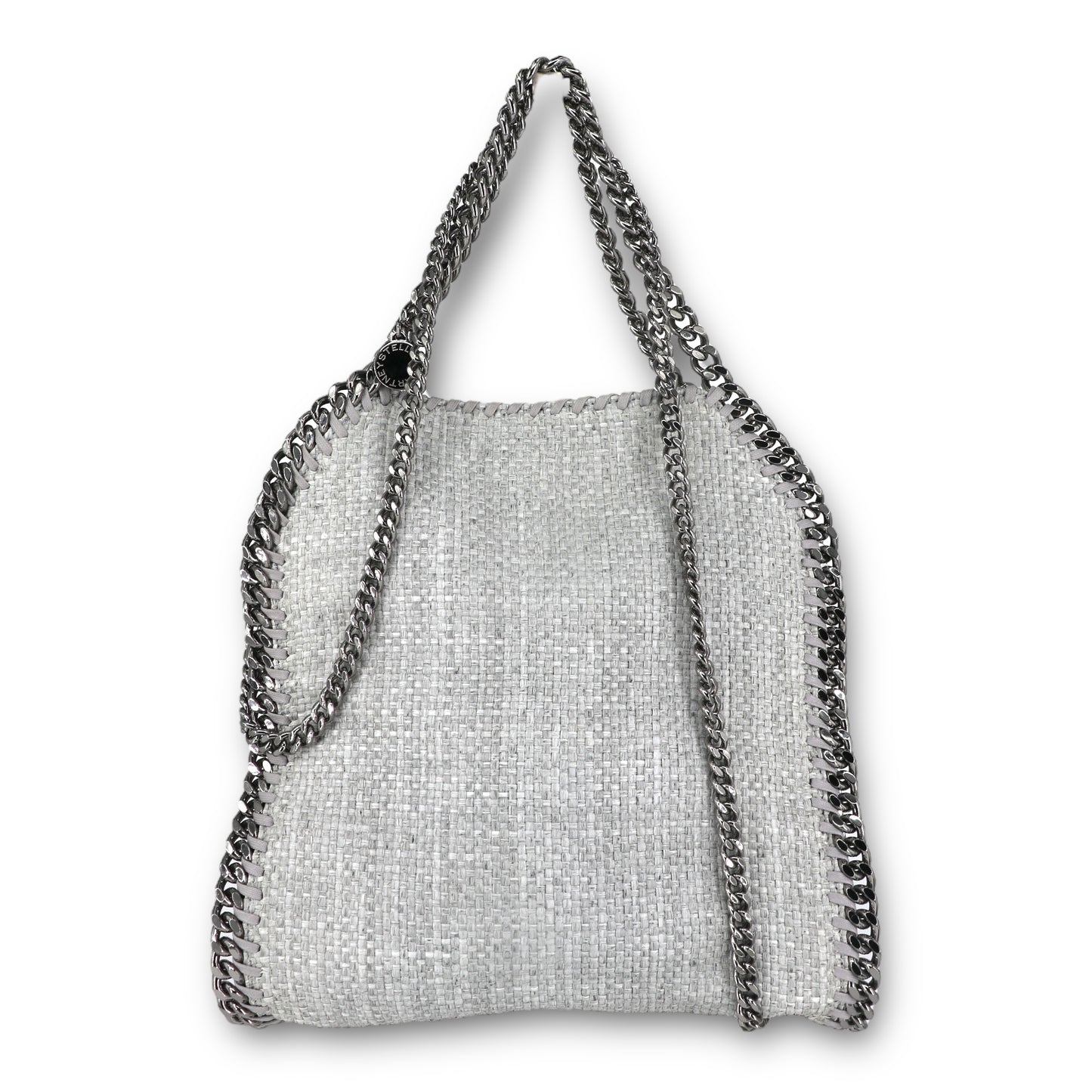 Stella McCartney Falabella Woven Raffia grau