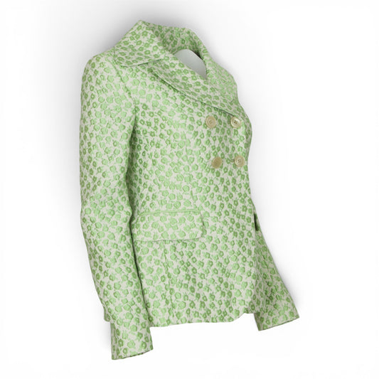 Moschino Blazer crème/grün geblümt Gr. 38