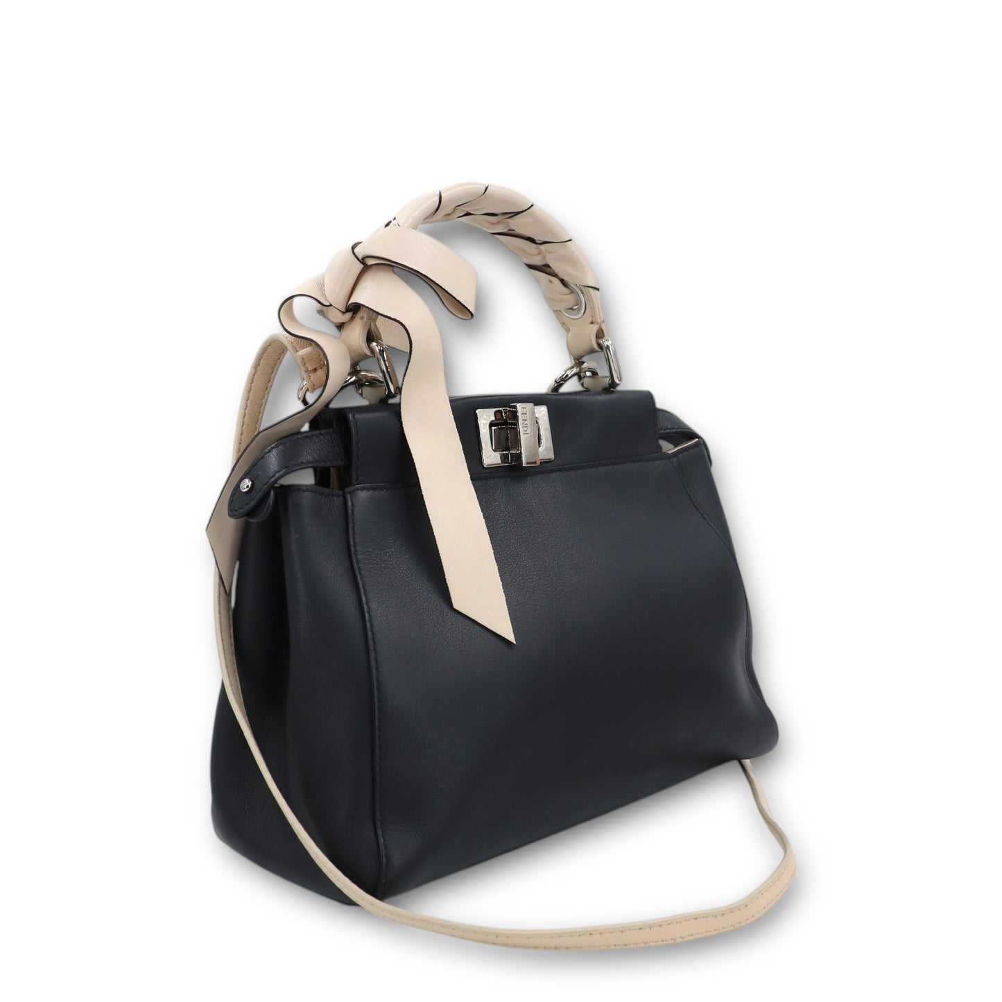 Fendi Mini Peekaboo bow marine