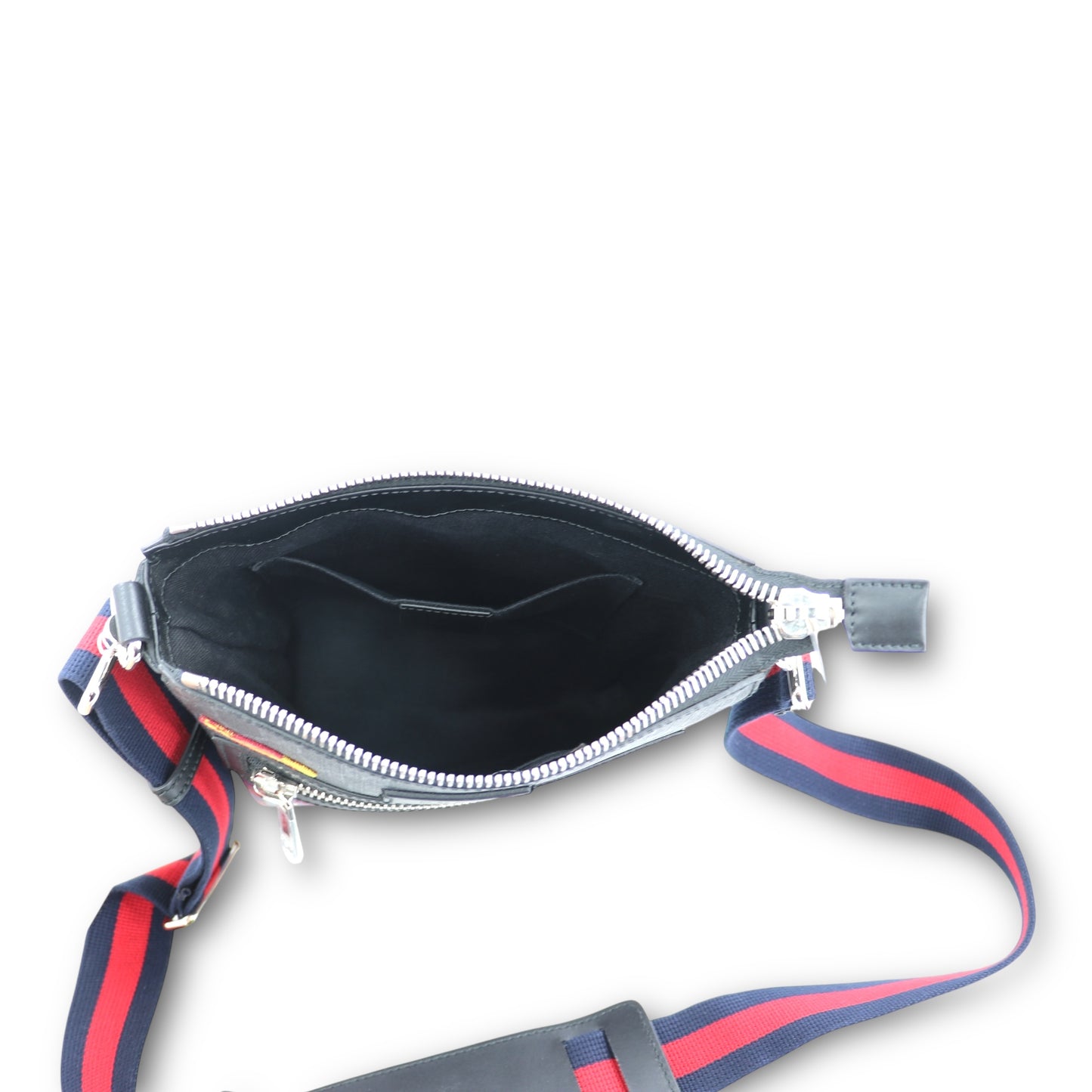 Gucci Umhängetasche Night courier GG schwarz