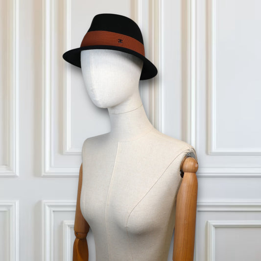 Chanel Hut schwarz/braun Gr. S