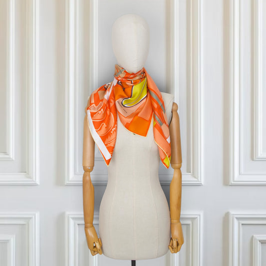 Hermès Carré " Sea, surf & fun" orange