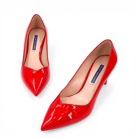 Stuart Weitzman Anny Pumps Lackleder rot Gr. 37.5