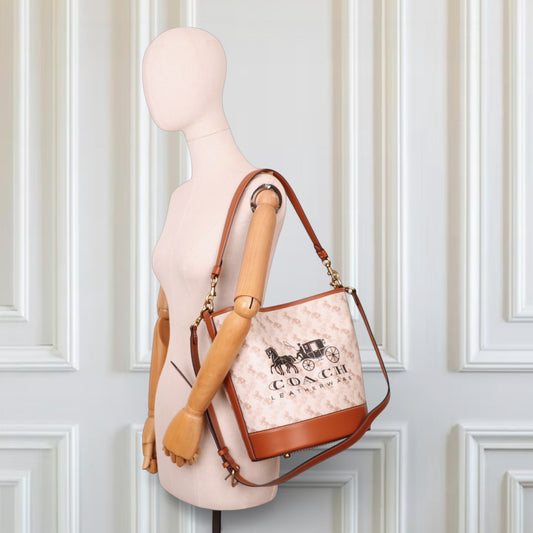 Coach Dakota Beuteltasche weiss/braun