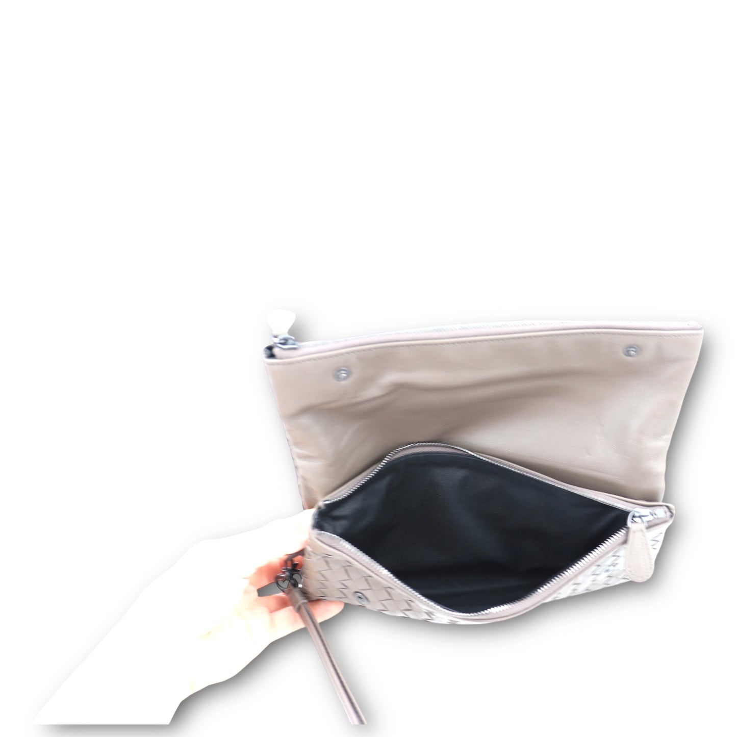 Bottega Veneta Clutch Intrecciato taupe