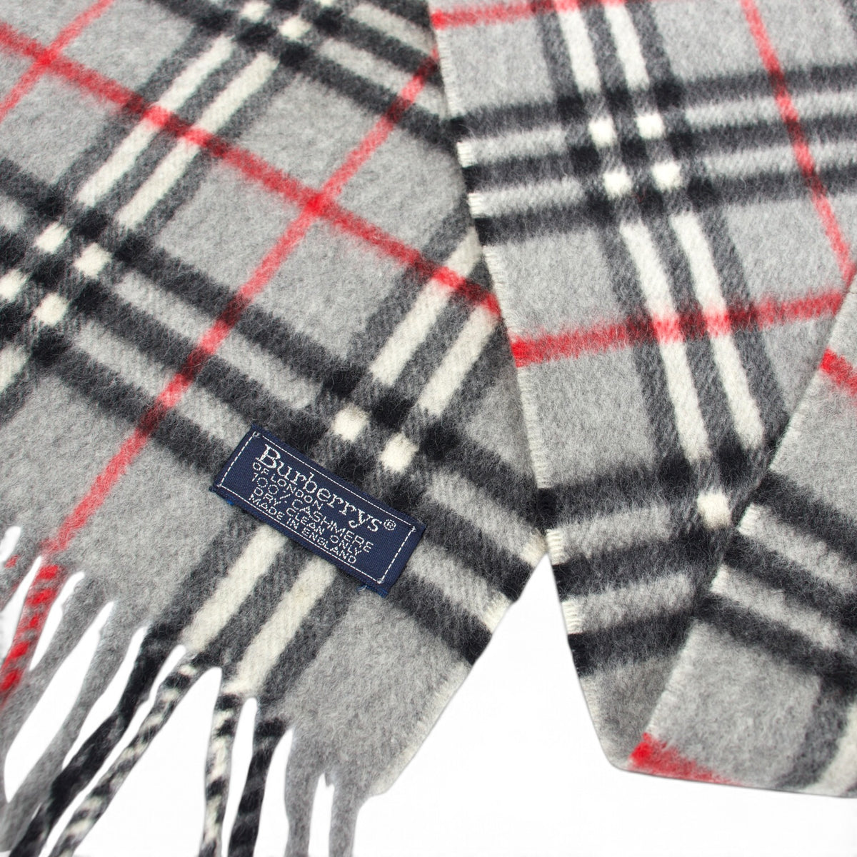 Burberry Schal Kaschmir grau kariert