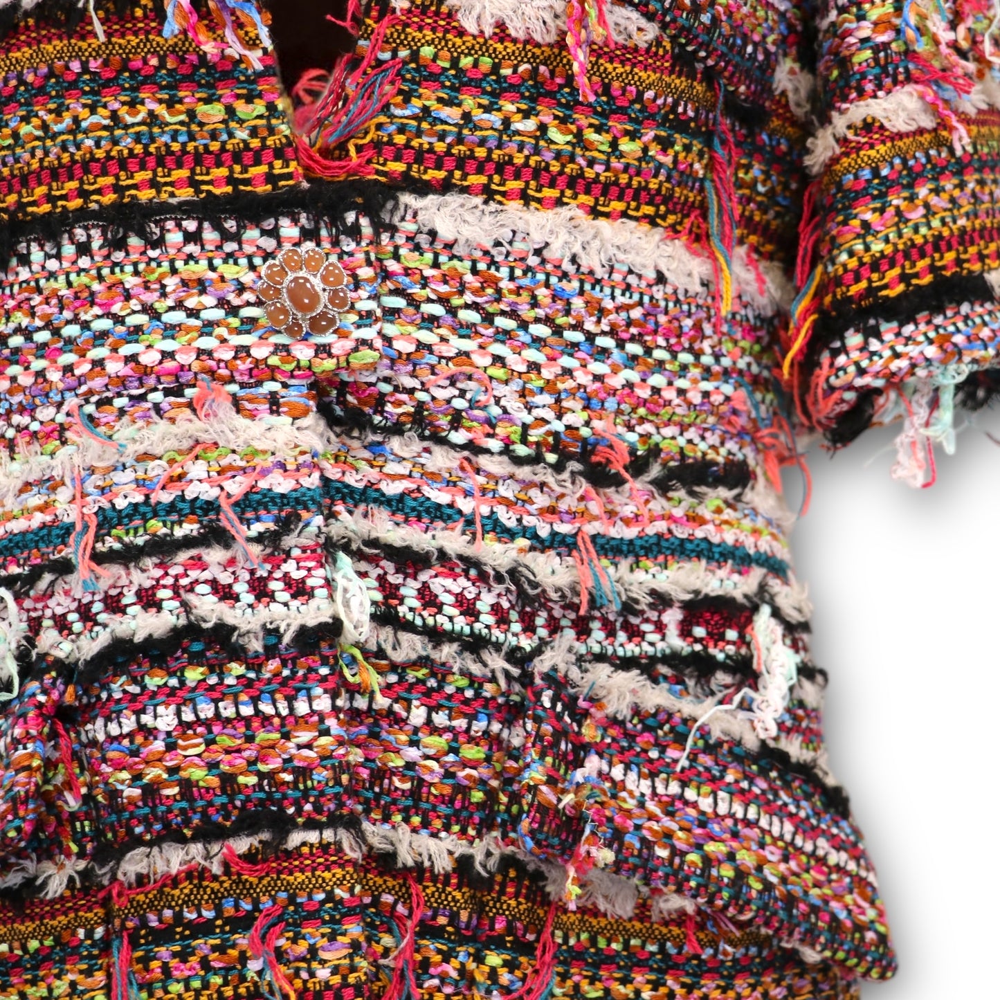 Chanel Tweed Jacke multicolor Gr. 40