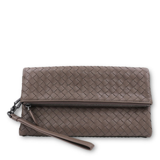 Bottega Veneta Clutch Intrecciato taupe