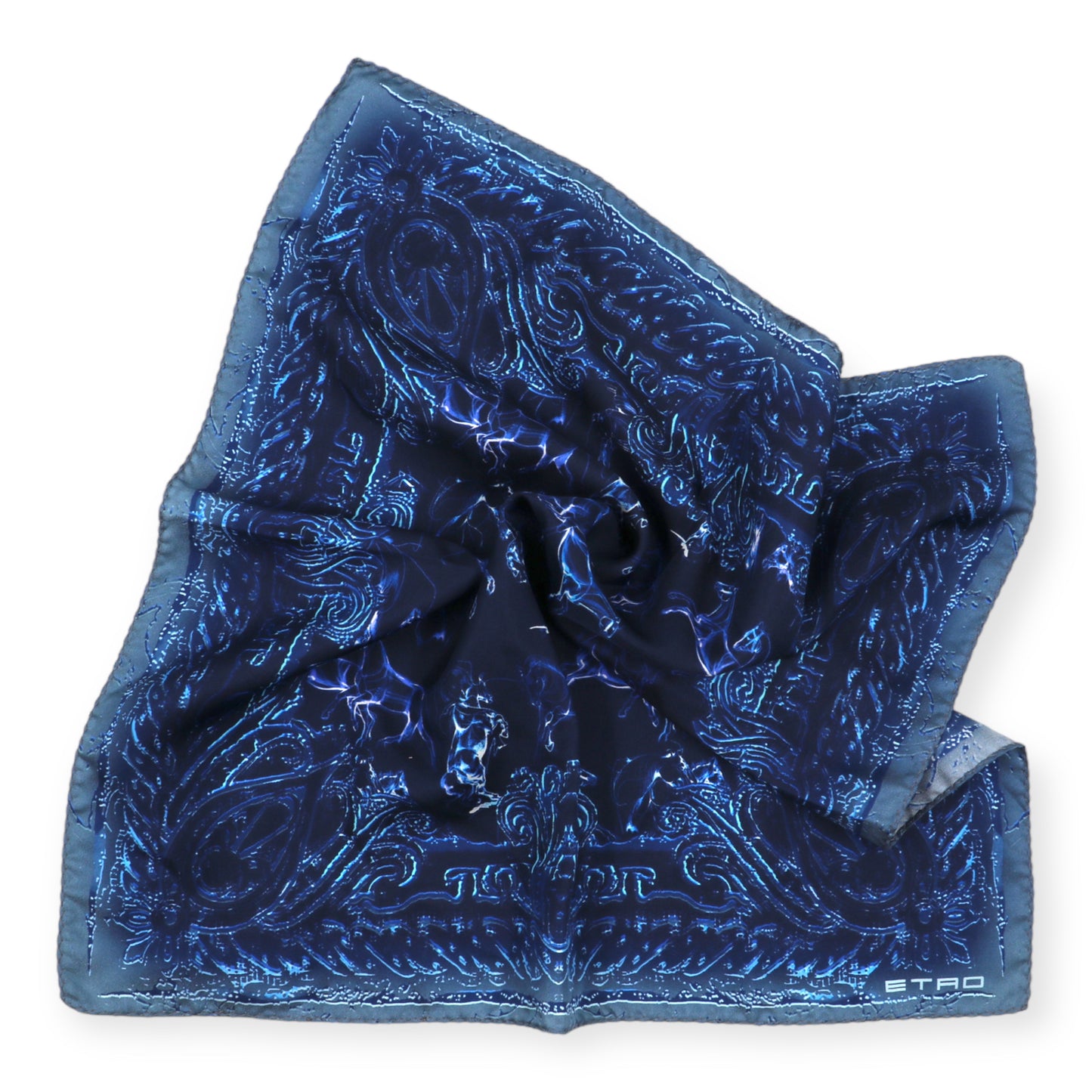 Etro Einstecktuch blau