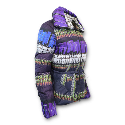 Peter Pilotto Daunenjacke lila gemustert Gr. 38