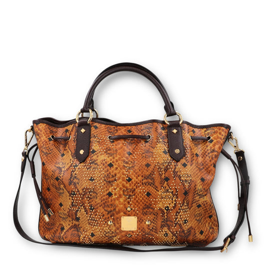 MCM Two-way Visetos braun mit Nieten