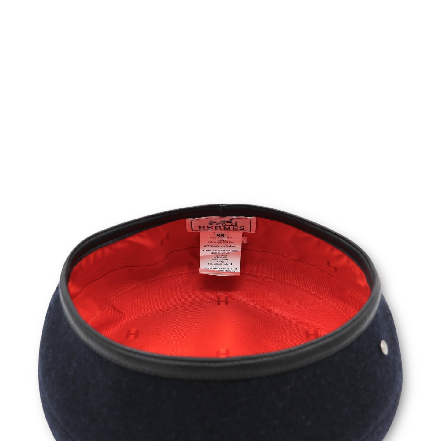 Hermès Saint-Honoré Rocabar Béret marine Gr. 58