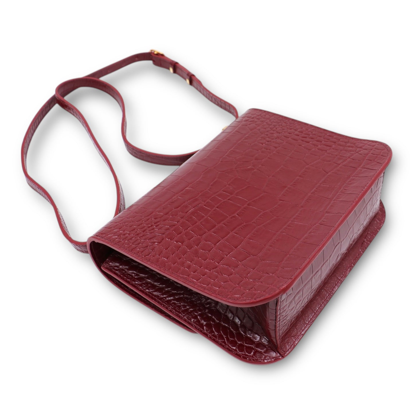 Fauvette Paris Adèle burgundy croc