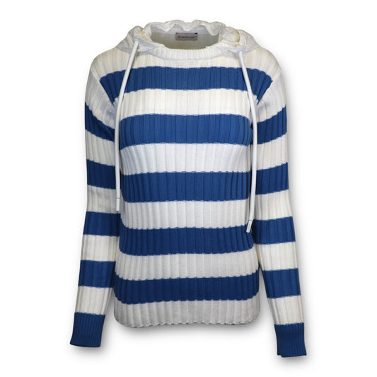 Moncler Pullover blau/weiss gestreift Gr. XS