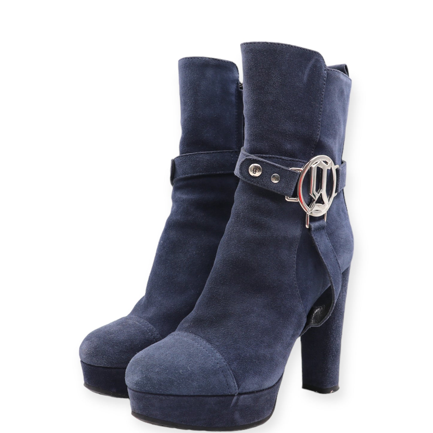 Galliano Stiefeletten Wildleder blau