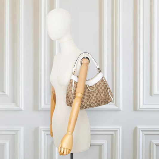 Gucci Abbey D-Ring GG weiss