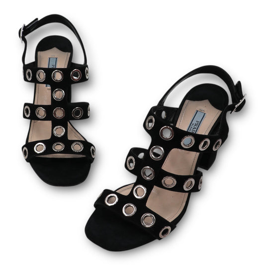 Prada Sandalen Wildleder schwarz Gr. 38