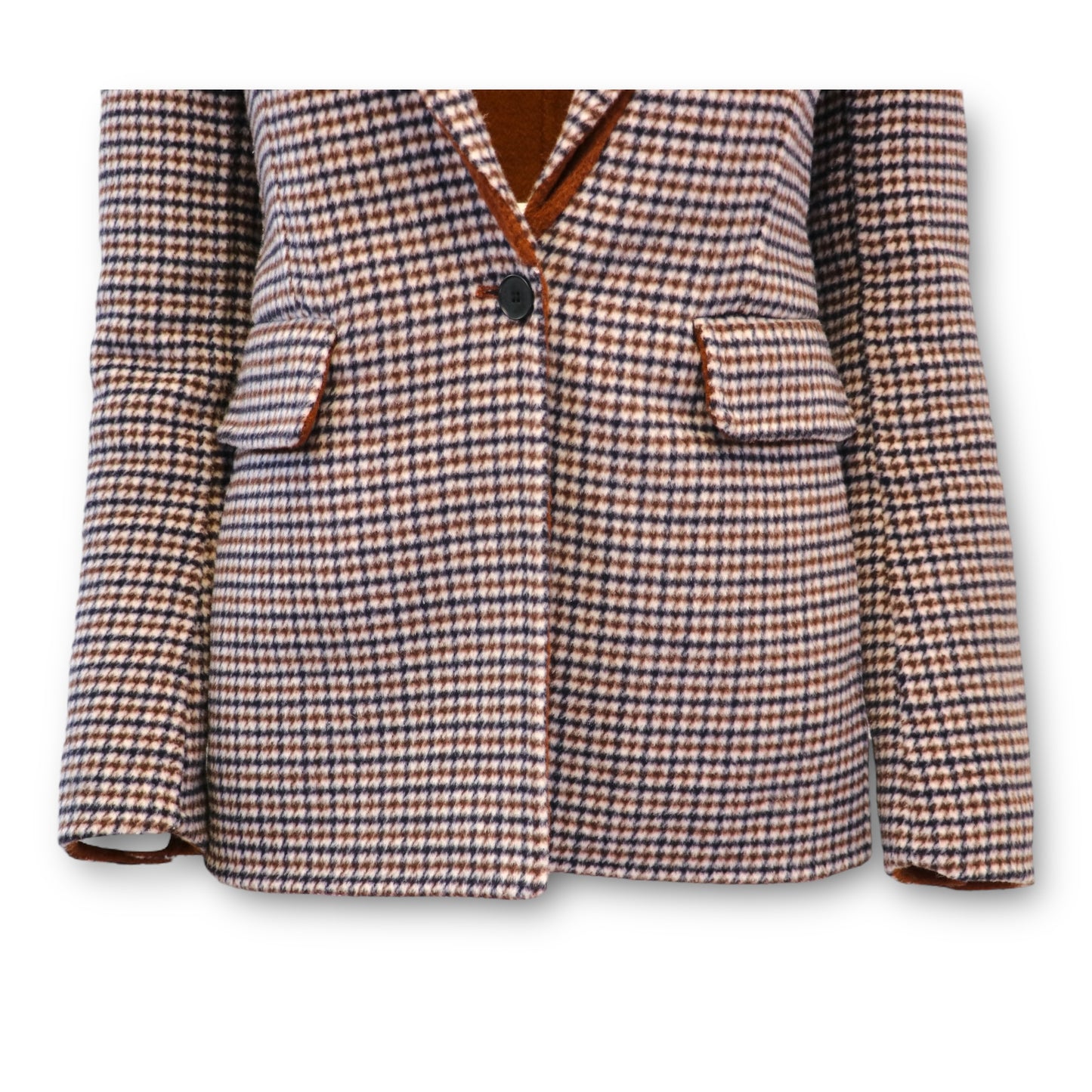 Maje Wollblazer braun kariert Gr. 34