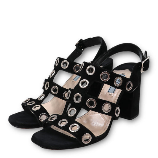 Prada Sandalen Wildleder schwarz Gr. 38