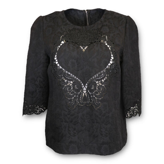 Dolce & Gabbana Oberteil Brokat schwarz Gr. 40