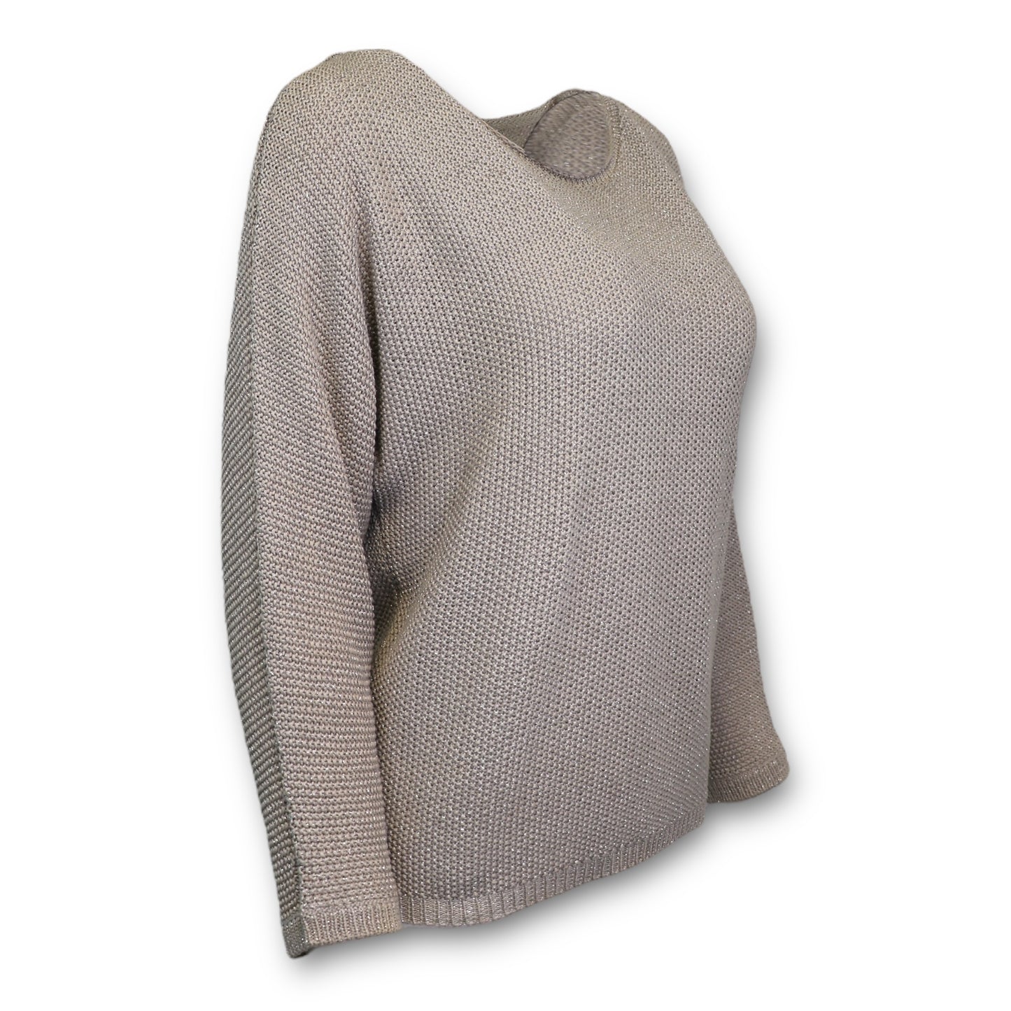 Fabiana Filippi Strickpullover taupe/silber Gr. M