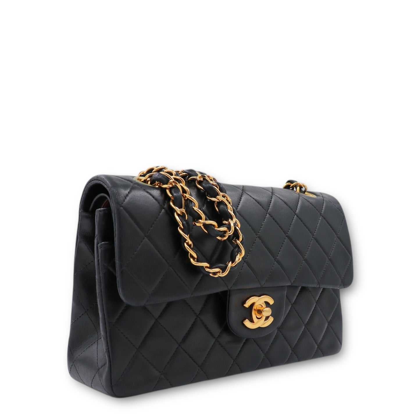 Chanel Small Timeless schwarz GHW