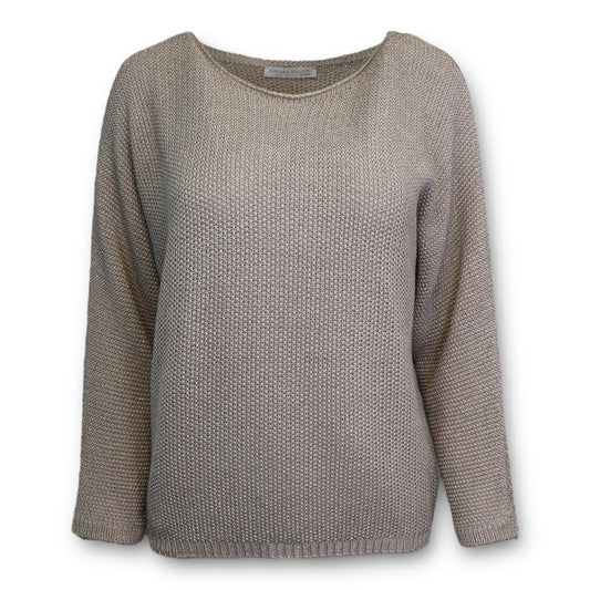 Fabiana Filippi Strickpullover taupe/silber Gr. M