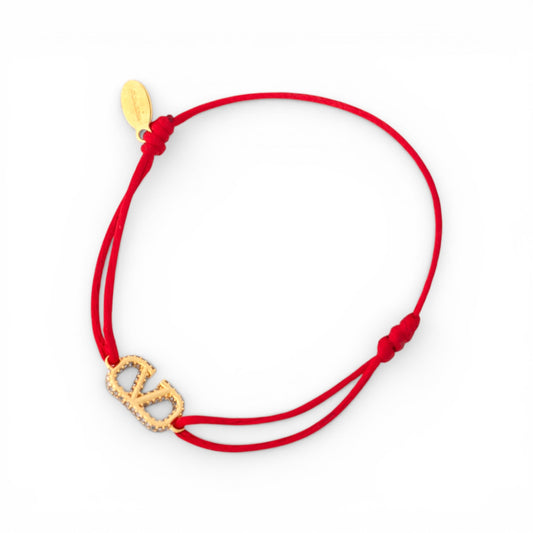 Valentino Vlogo Armband rot/gold