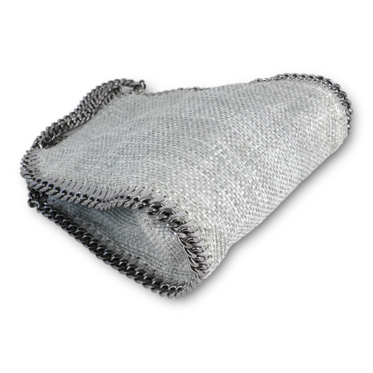 Stella McCartney Falabella Woven Raffia grau