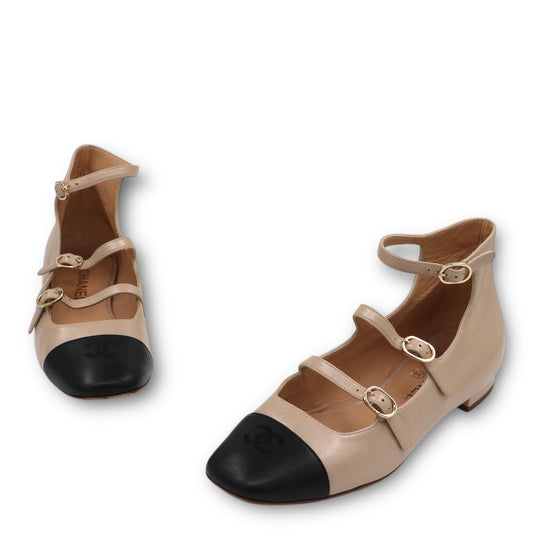 Chanel Mary Janes bicolor Gr. 38