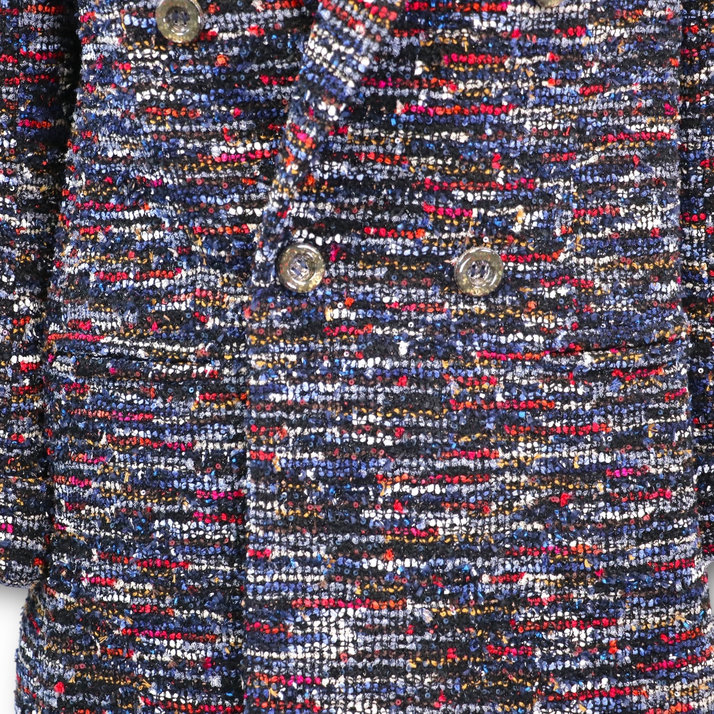 Chanel Jacke Tweed marine Gr. 42