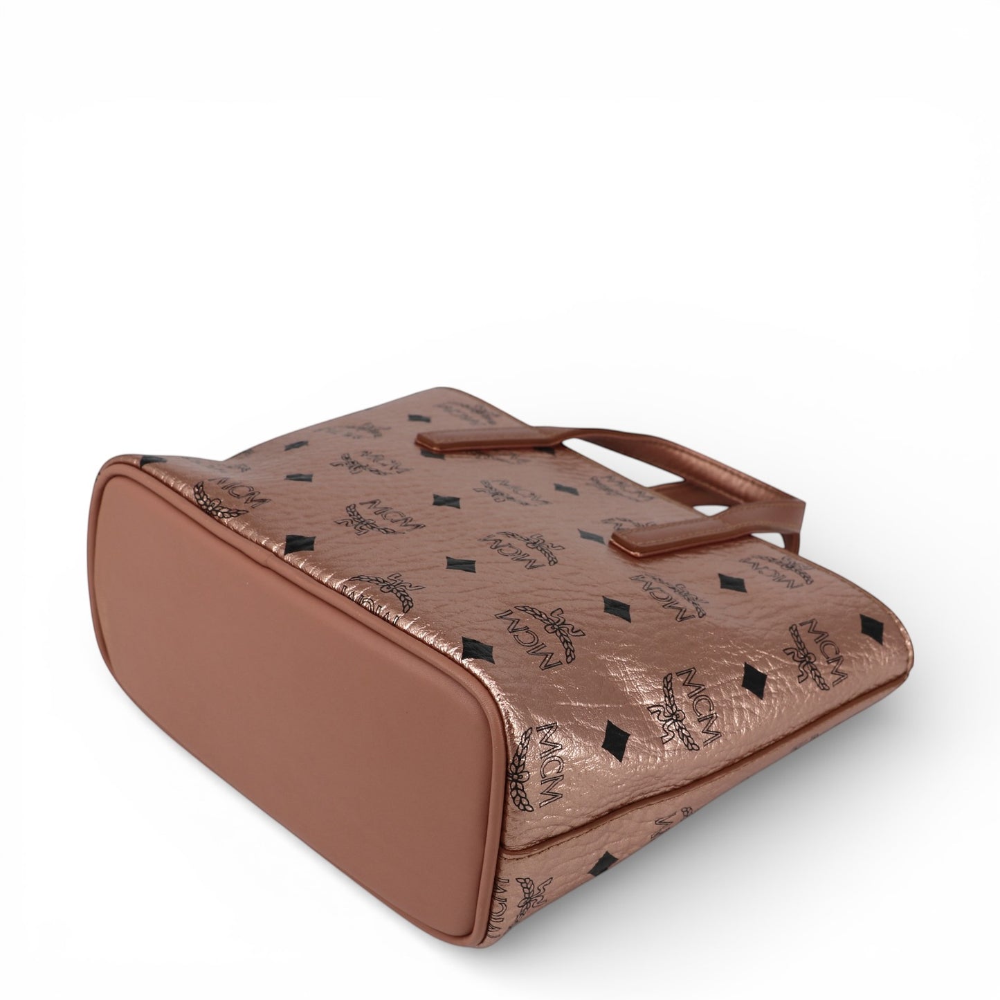 MCM Anya Mini Shopper Visetos Rosé