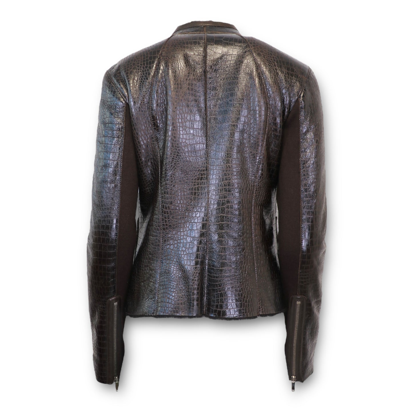 Emporio Armani Lammlederjacke braun Gr. 36