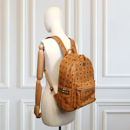 MCM Stark Medium Rucksack cognac