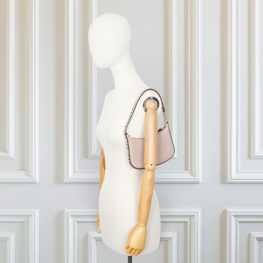 Valentino Rockstud Schultertasche Poudre