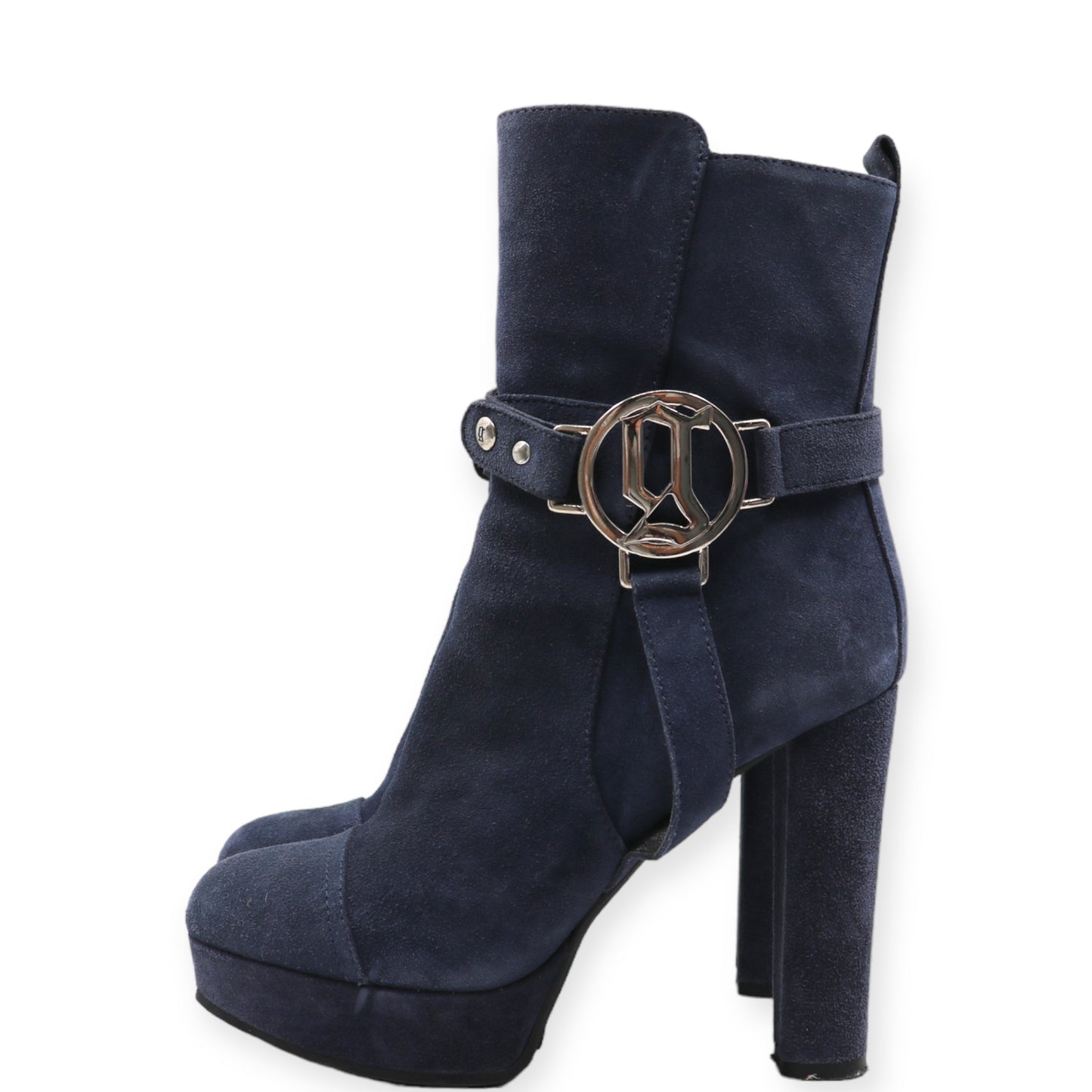 Galliano Stiefeletten Wildleder blau
