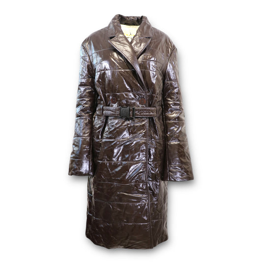 Berger Christensen Ledermantel braun Gr. 38