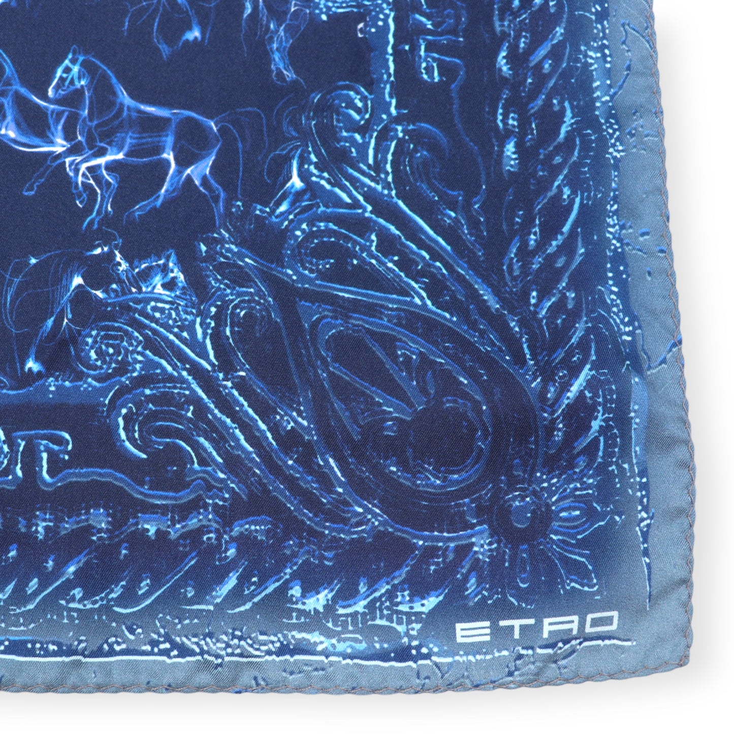 Etro Einstecktuch blau