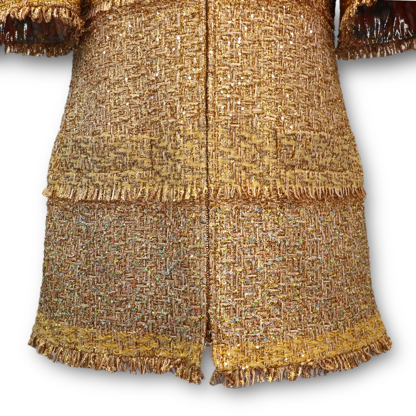 Chanel Jacke Tweed gold Gr. 42