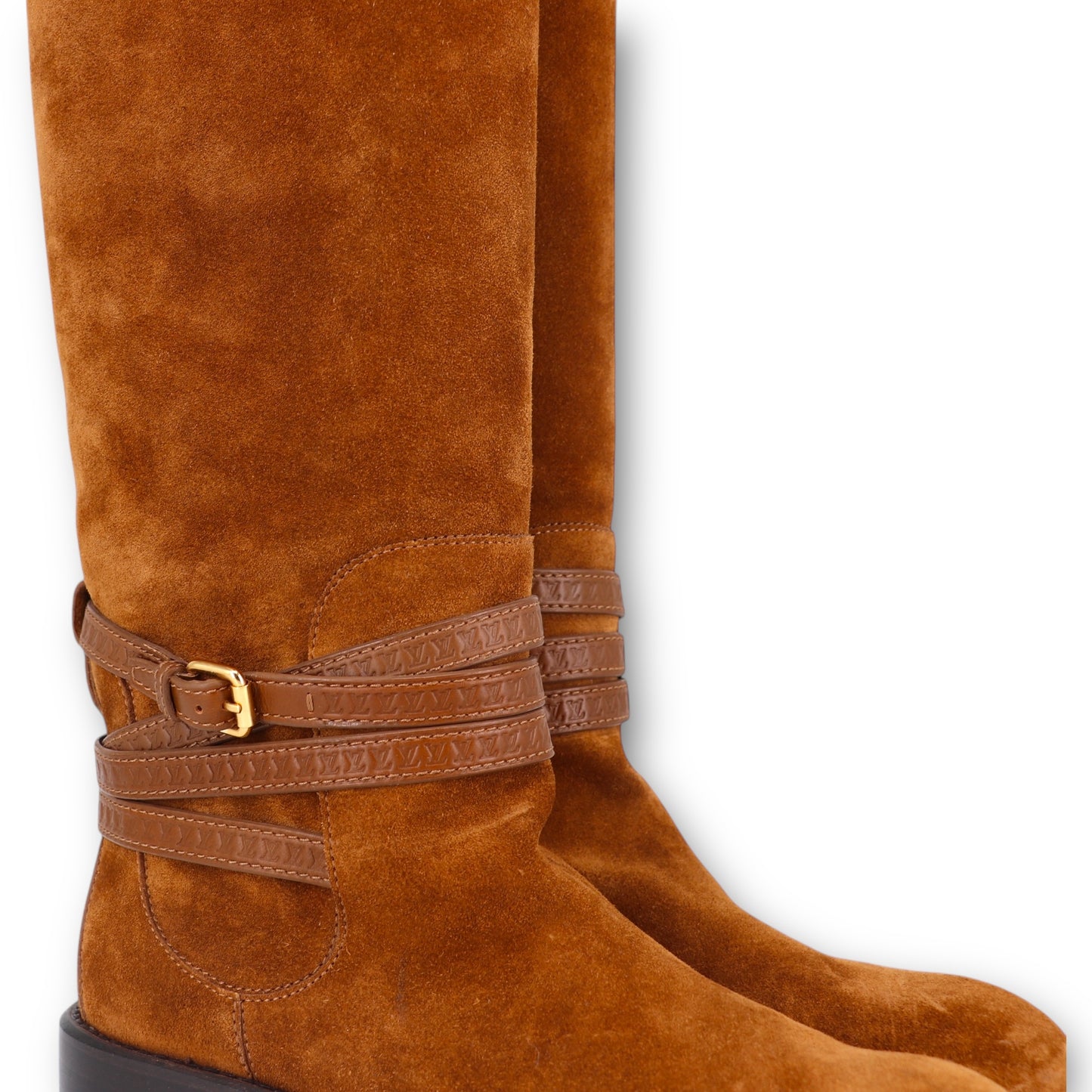 Louis Vuitton Crossroads Stiefel Wildleder cognac Gr. 37