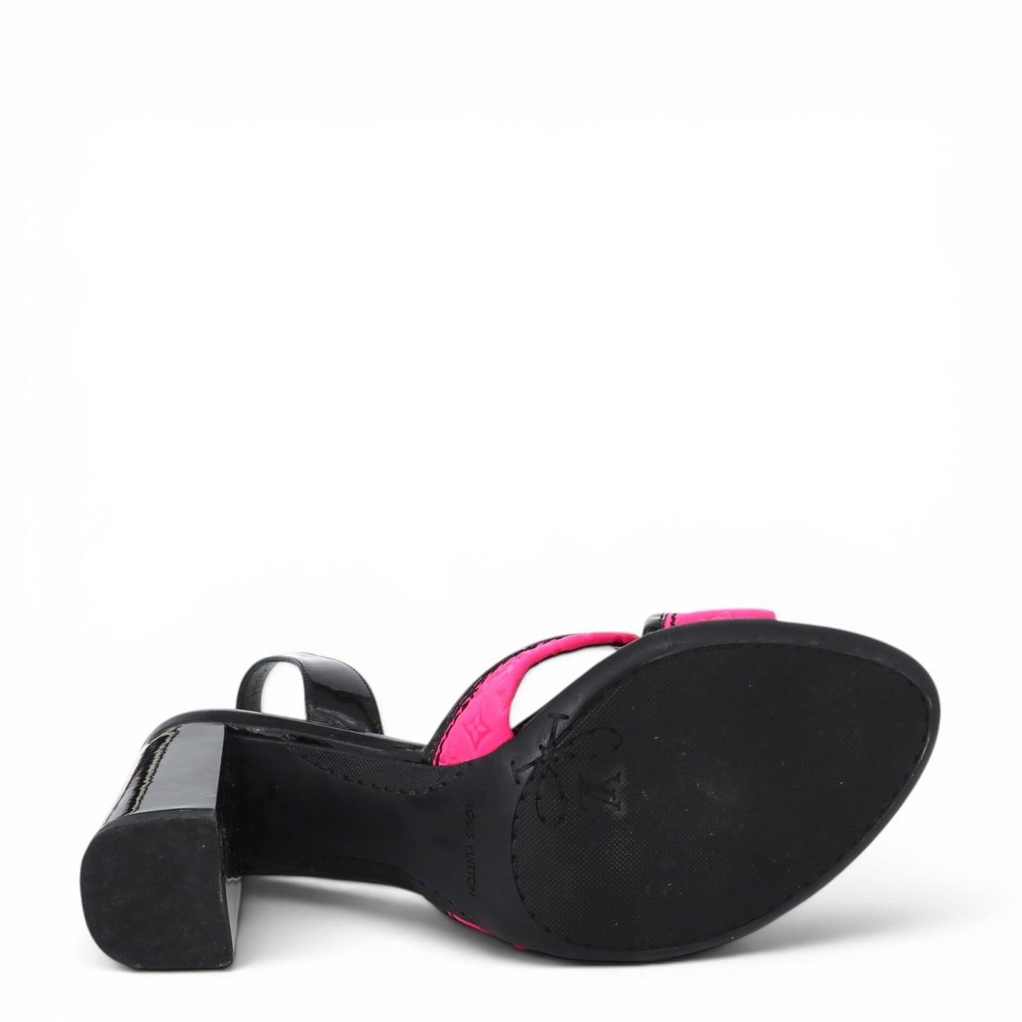 Louis Vuitton Sandalen schwarz/pink Gr. 39
