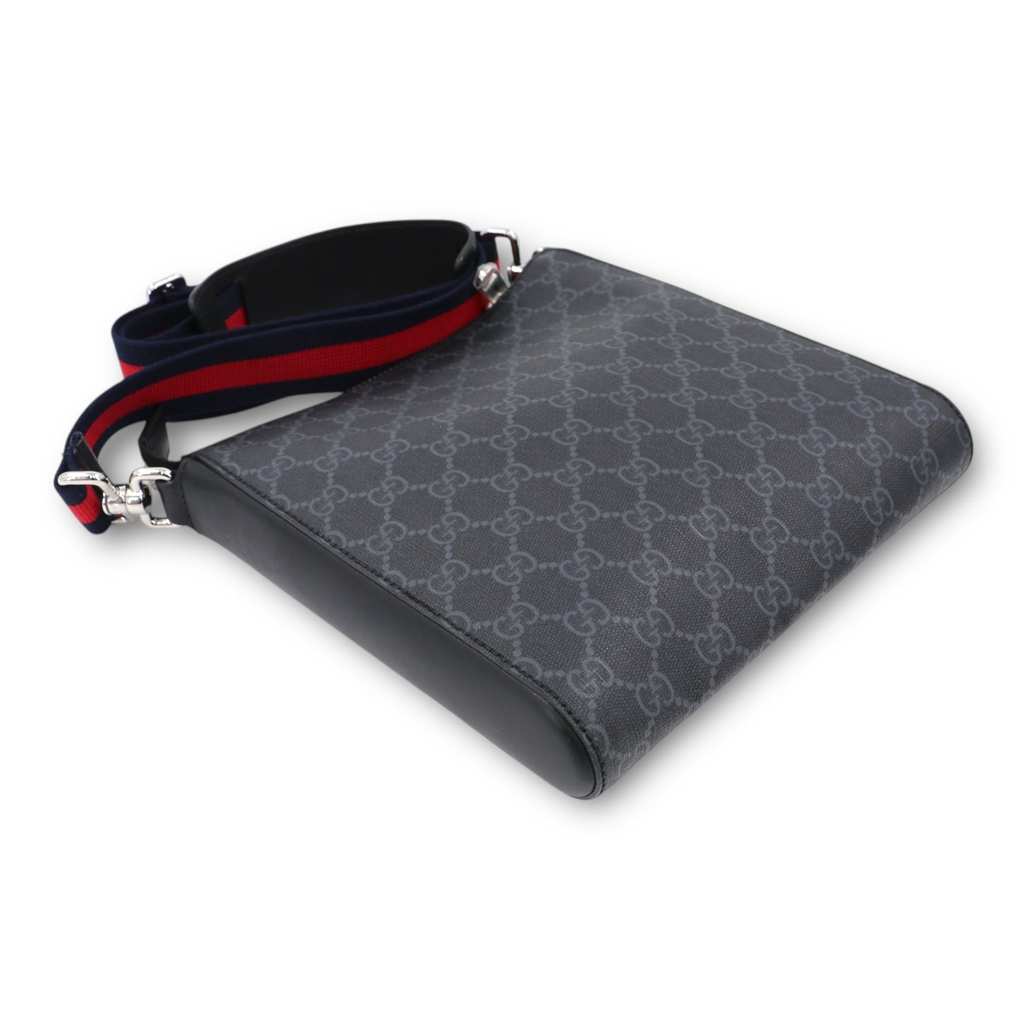 Gucci Umhängetasche Night courier GG schwarz