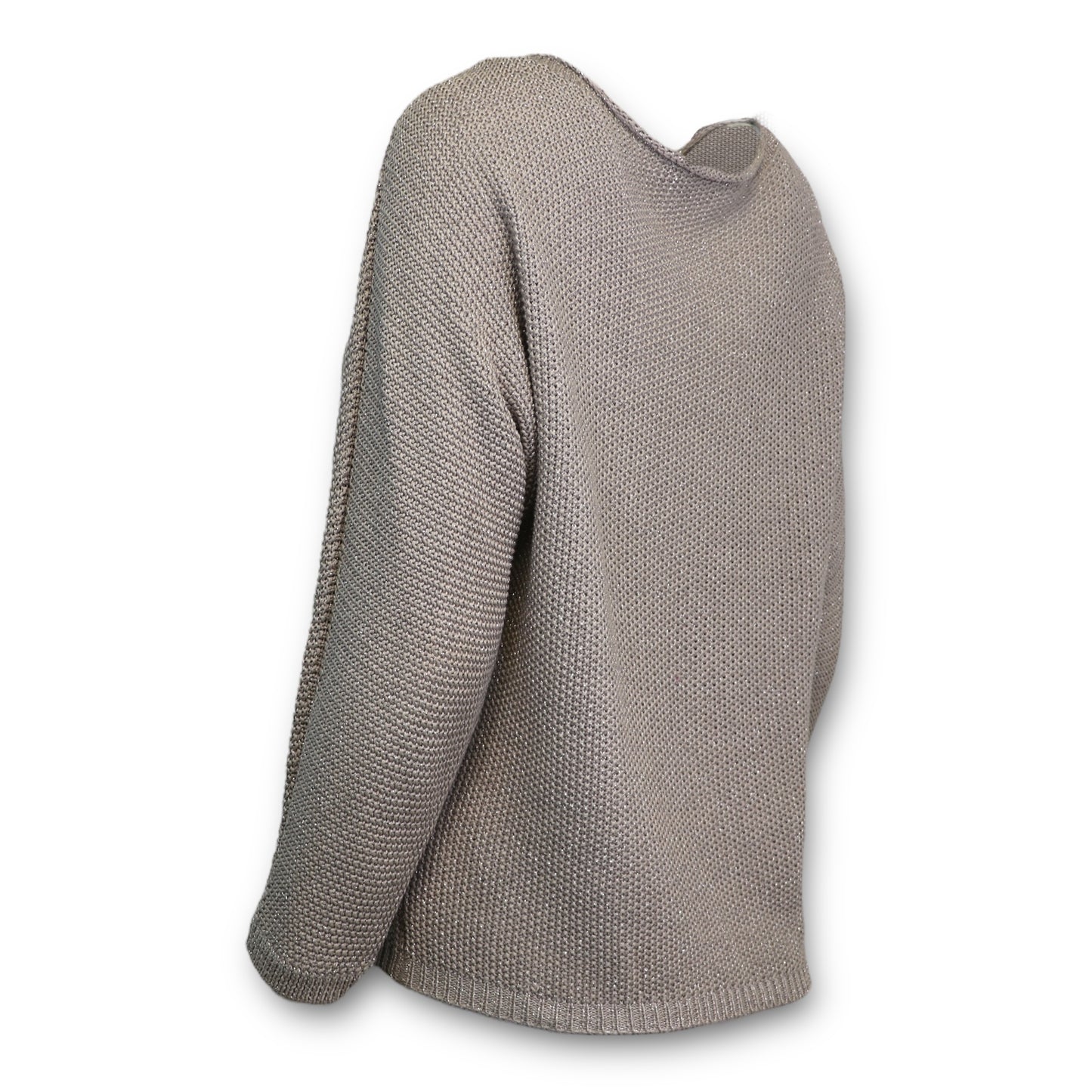 Fabiana Filippi Strickpullover taupe/silber Gr. M