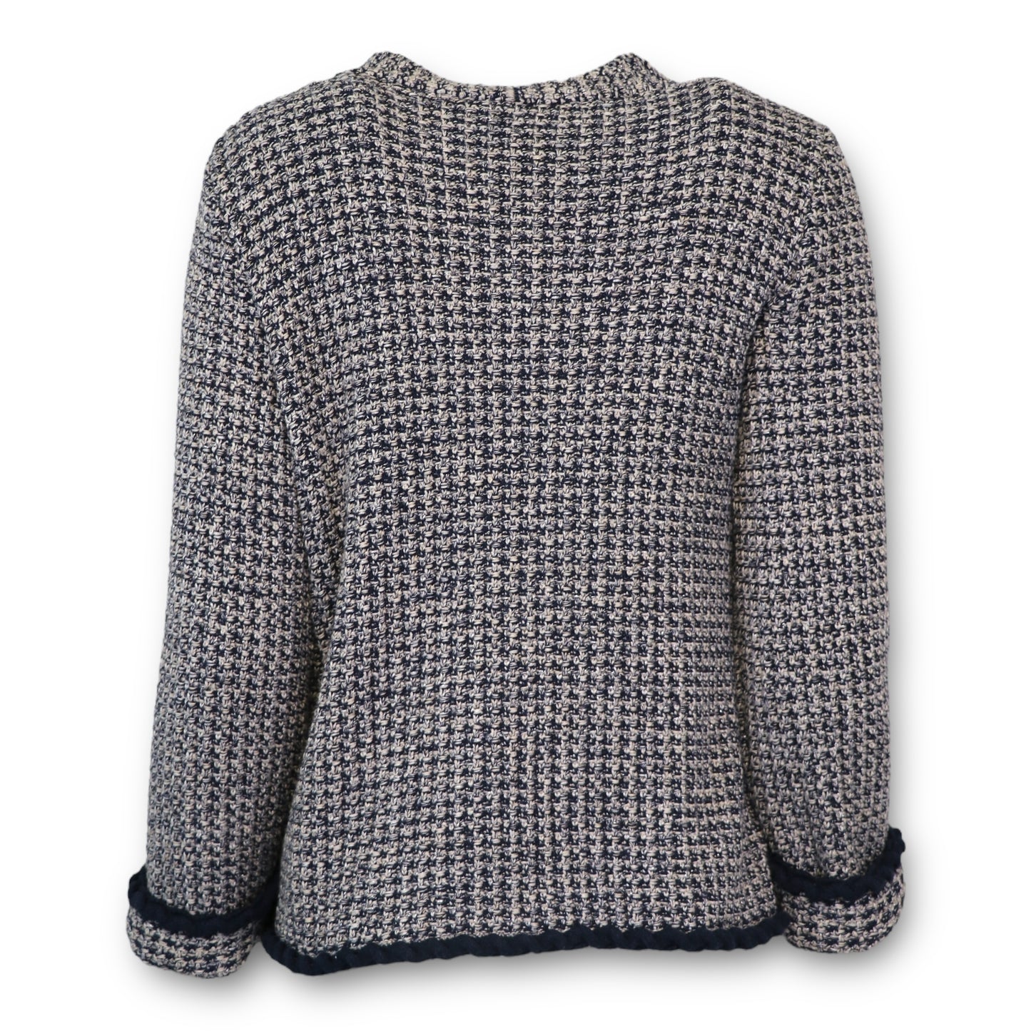 Chanel Cardigan weiss/marine Gr. 38