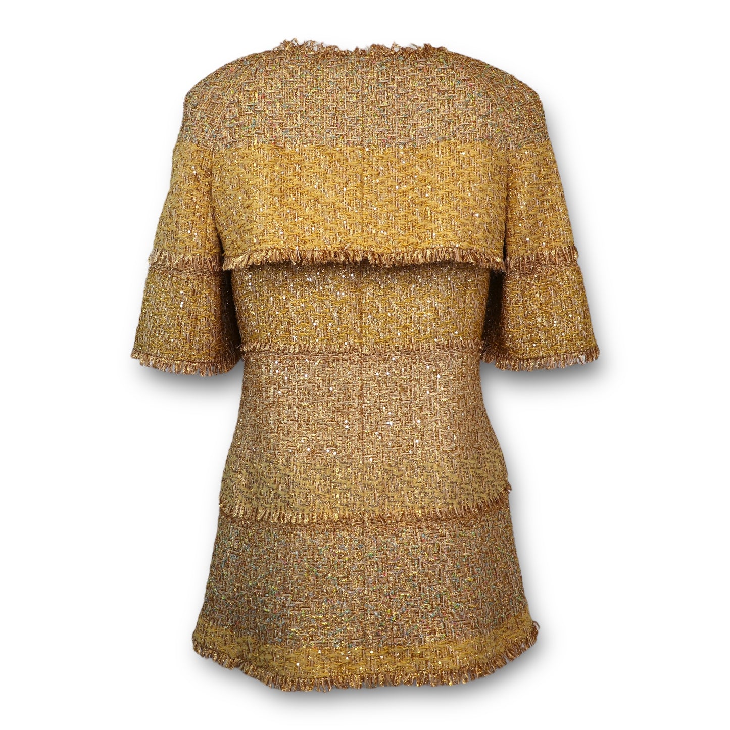 Chanel Jacke Tweed gold Gr. 42