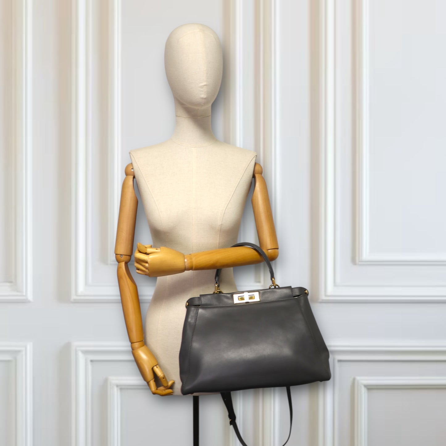 Fendi Peekaboo medium anthrazit