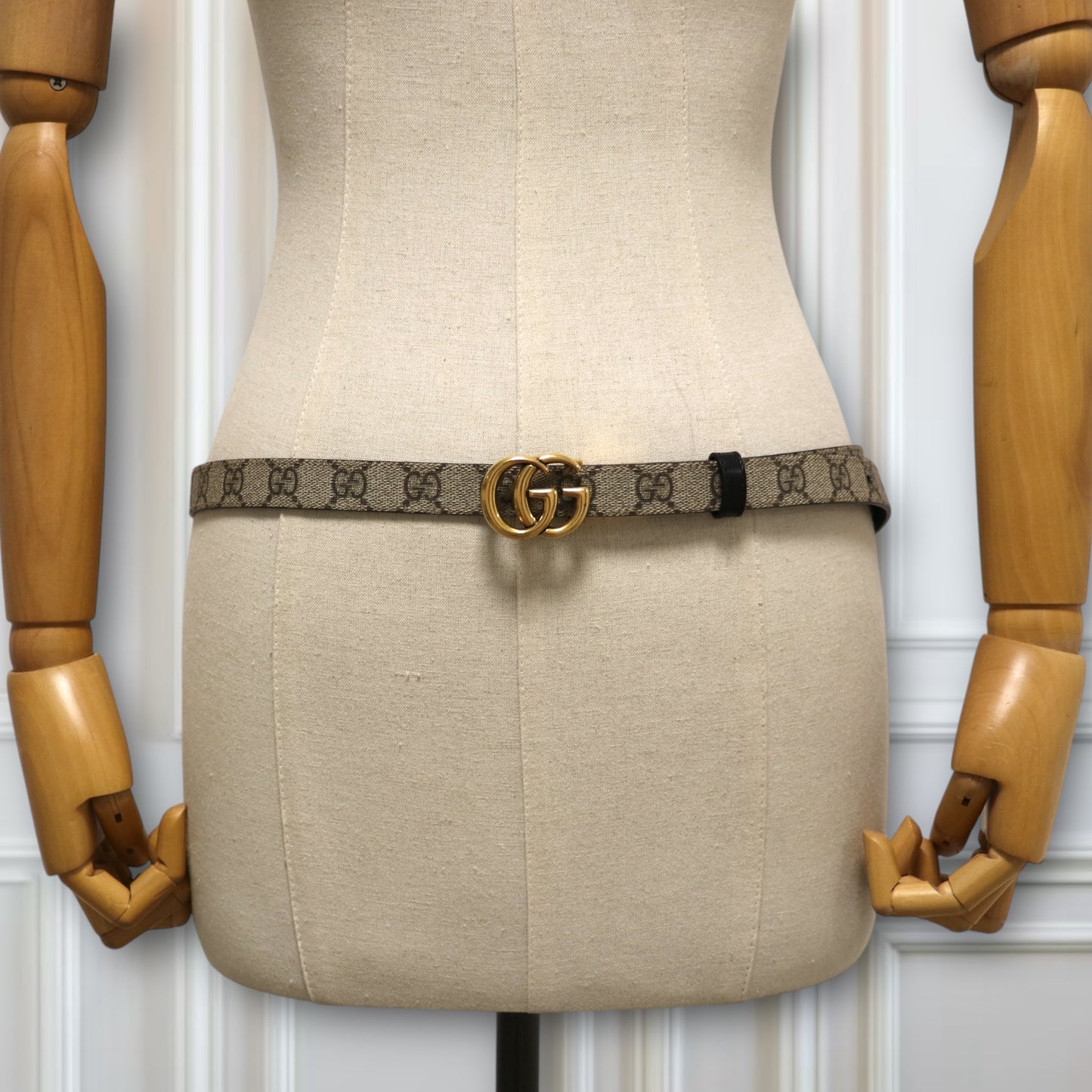 Gucci Marmont Wendegürtel GG/schwarz Gr. 110